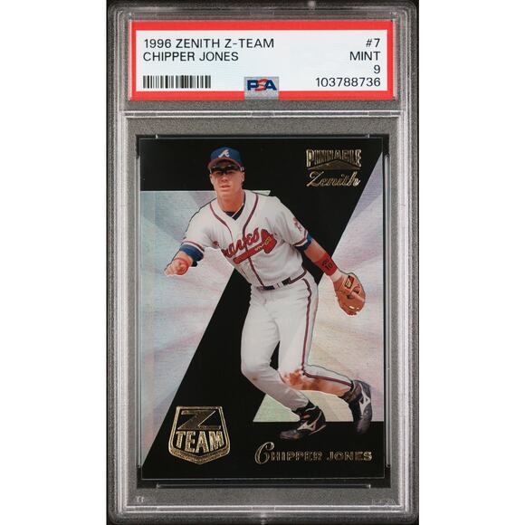 1996 Pinnacle Zenith Z-Team #7 Chipper Jones PSA 9 Mint Atlanta Braves - Pop 2 - Picture 1 of 3